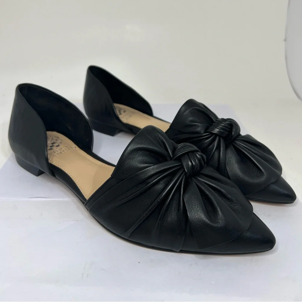 Vince Camuto Moressa Leather Bow Pointed Toe Sandals
